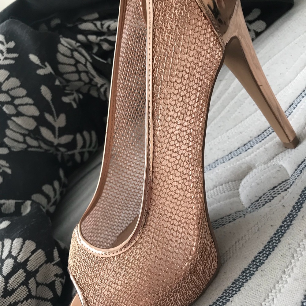 Rose Gold Heels Open Toe